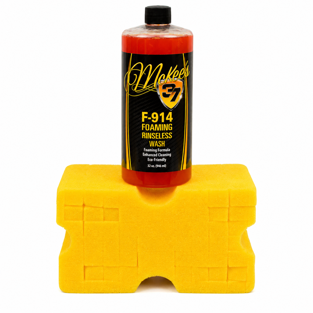F-914 Foaming Rinseless Wash / Big Gold Sponge 2 Pack Special