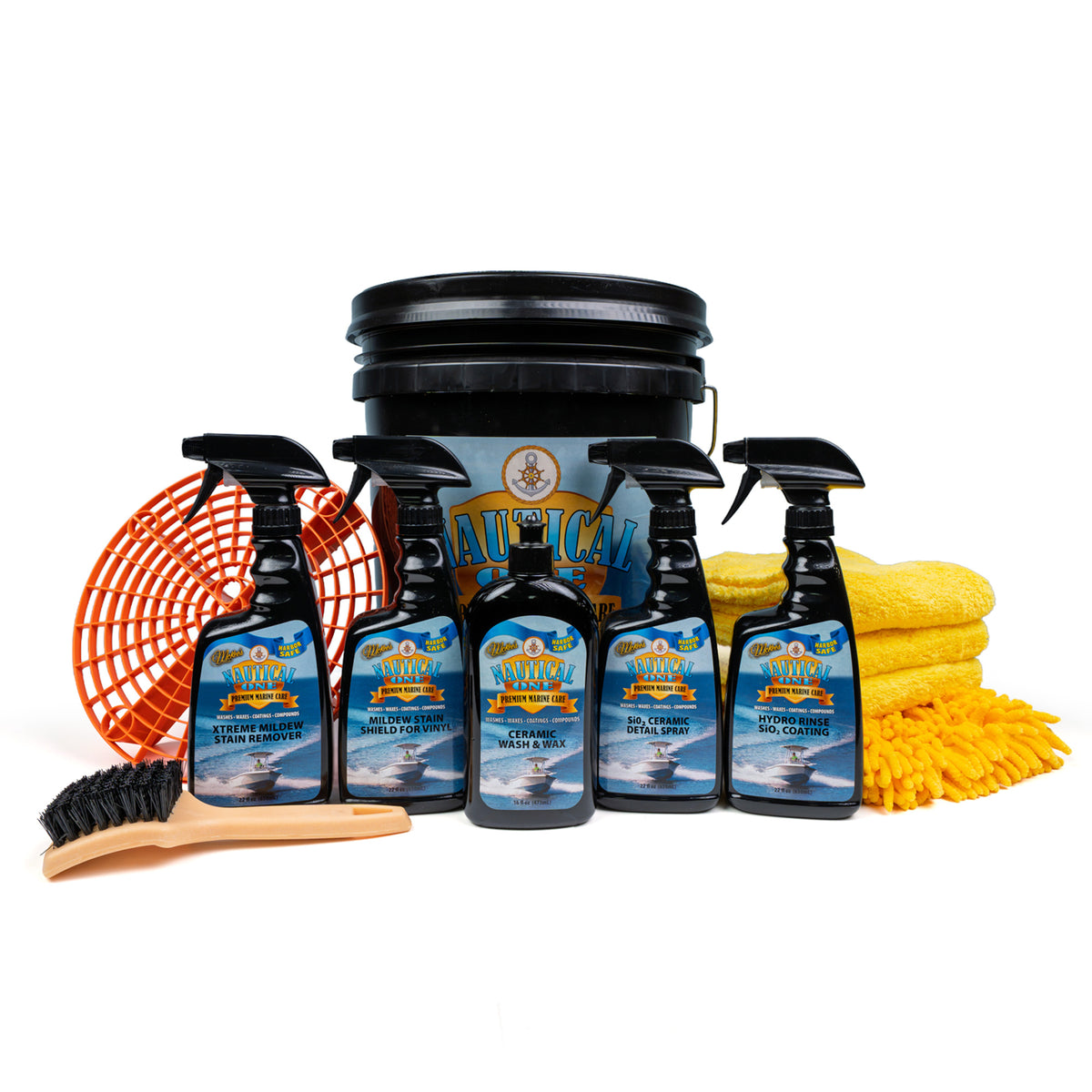 Nautical One New Boat Owner's Wash Bucket Kit
