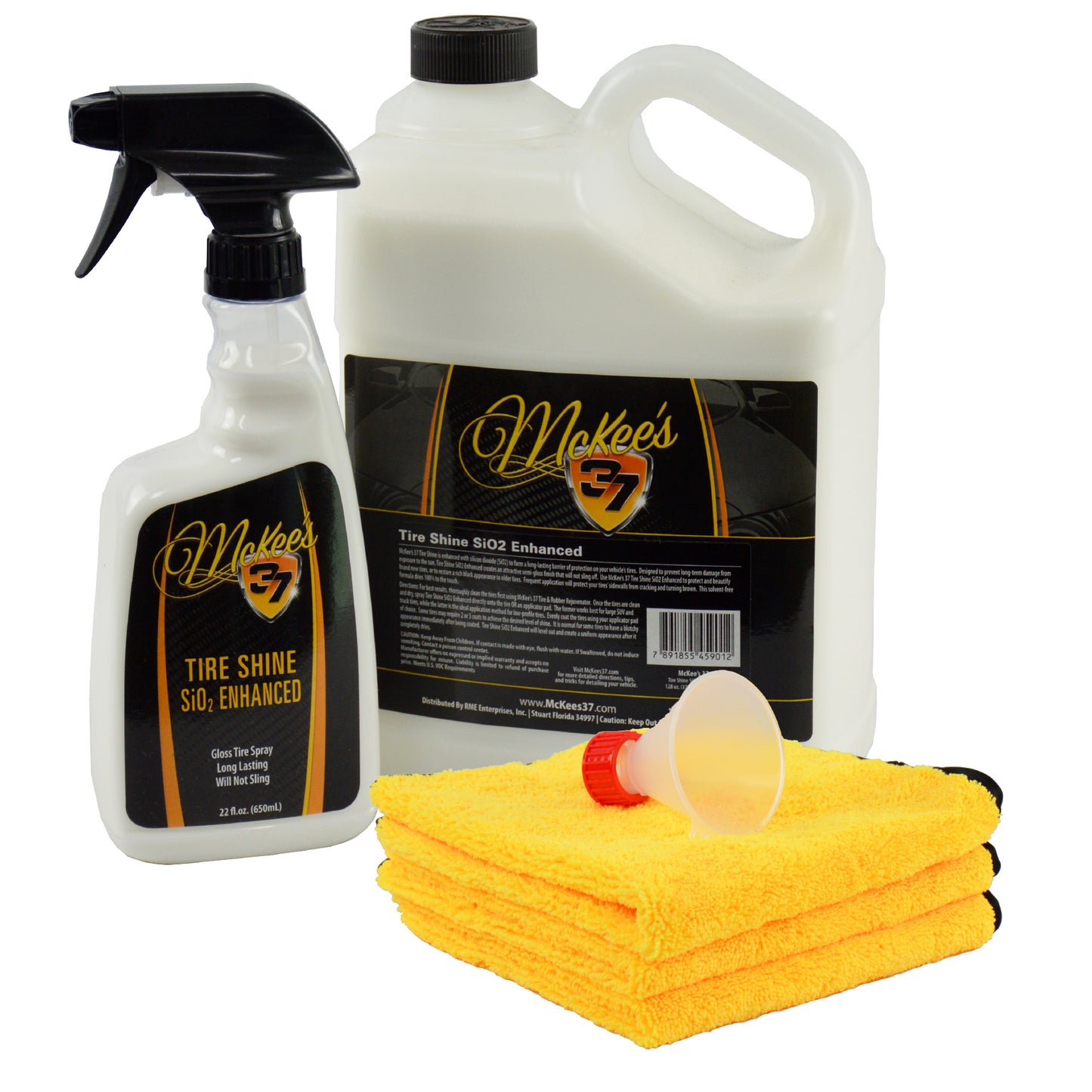 Tire Shine SiO2 Enhanced 150 oz. Refill Kit.