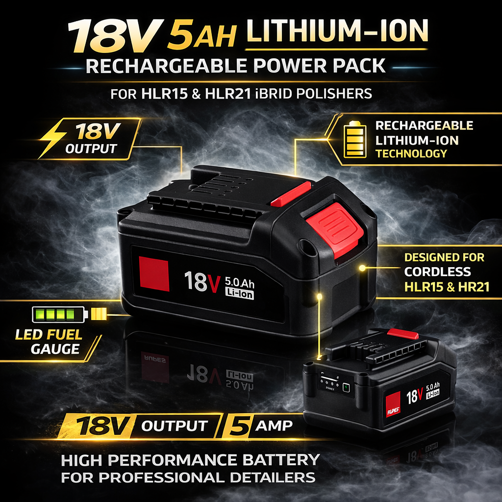 RUPES 9HB185LT Rechargeable Li-Ion Power Pack 18V 5Ah