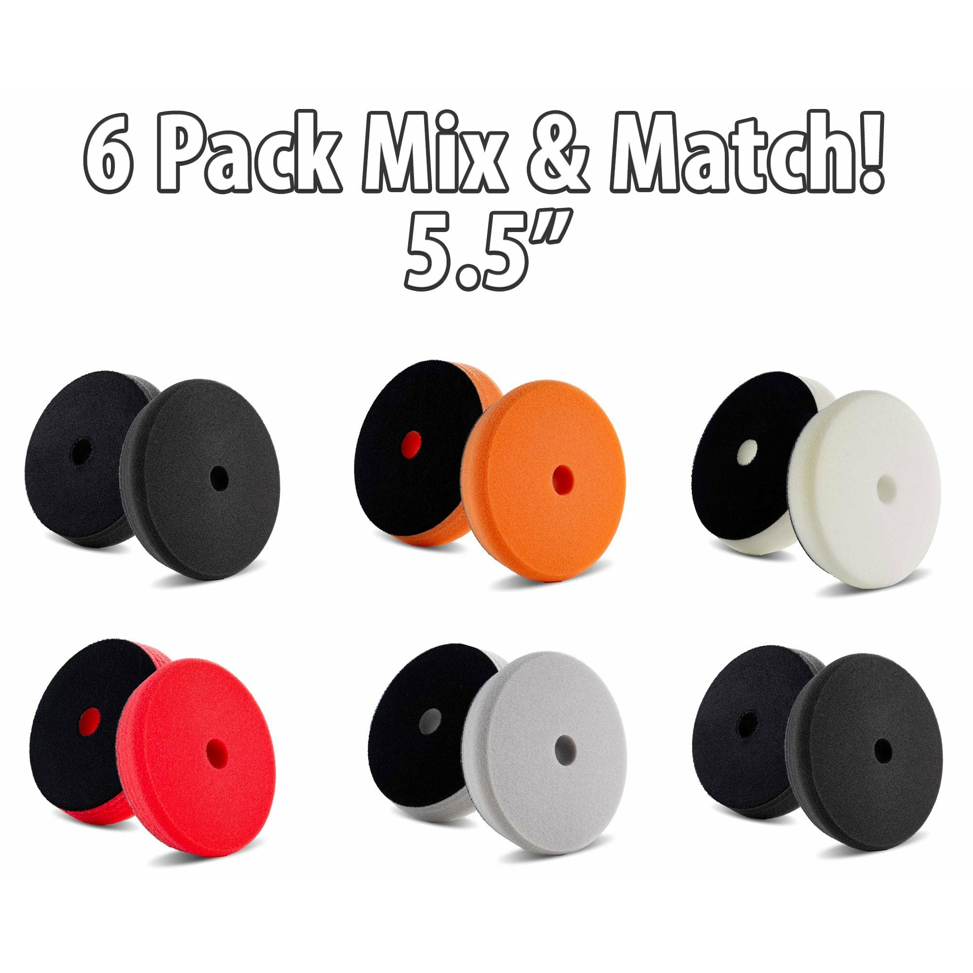 6 Pack 5.5 Inch Lake Country Force Hybrid Foam Pad - Your Choice - FREE BONUS!