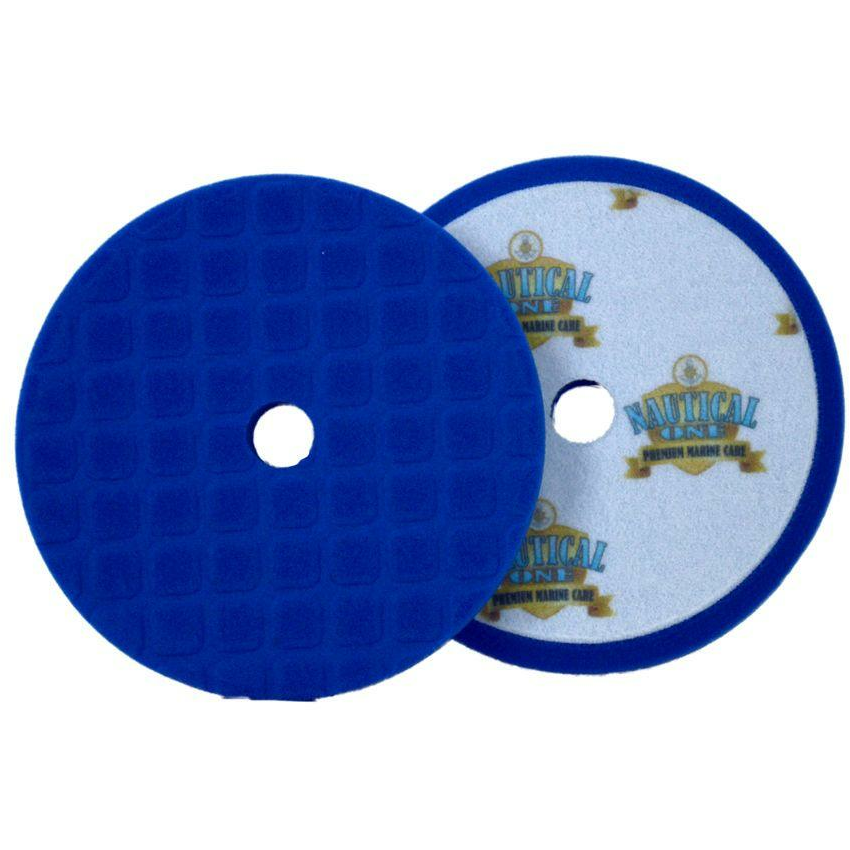 5.75 Inch CCS Waffle BLUE Foam Polishing Pad
