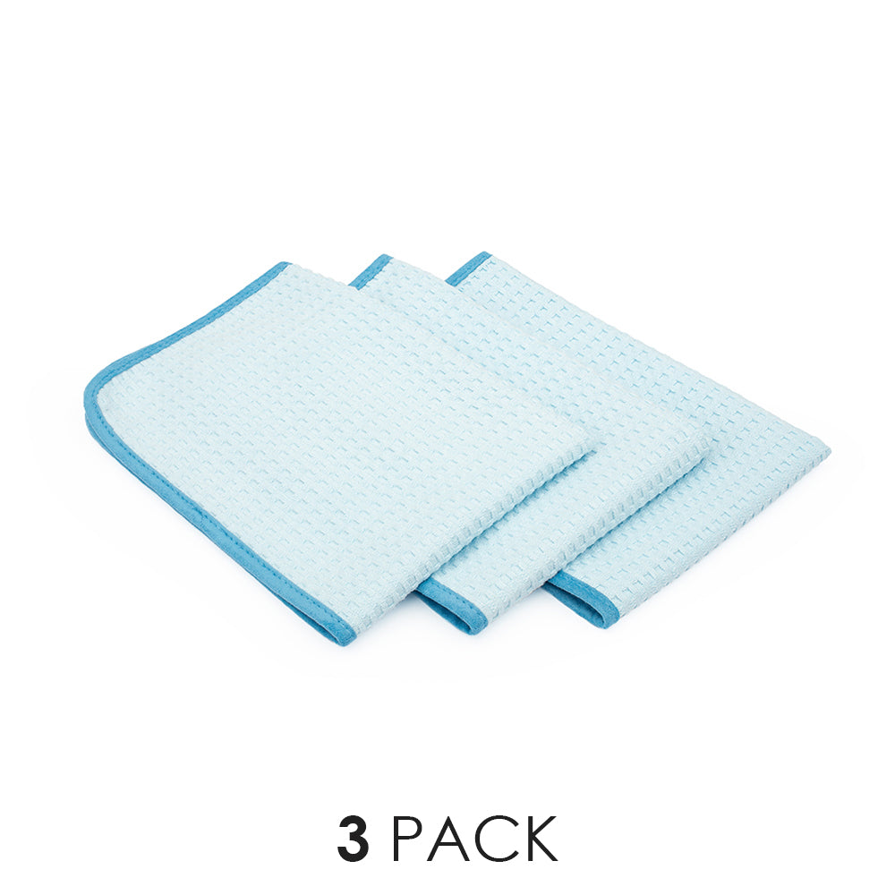 3 Pack 16 x 24 Inch Dry Me a River Waffle Weave Towel by The Rag Compa 