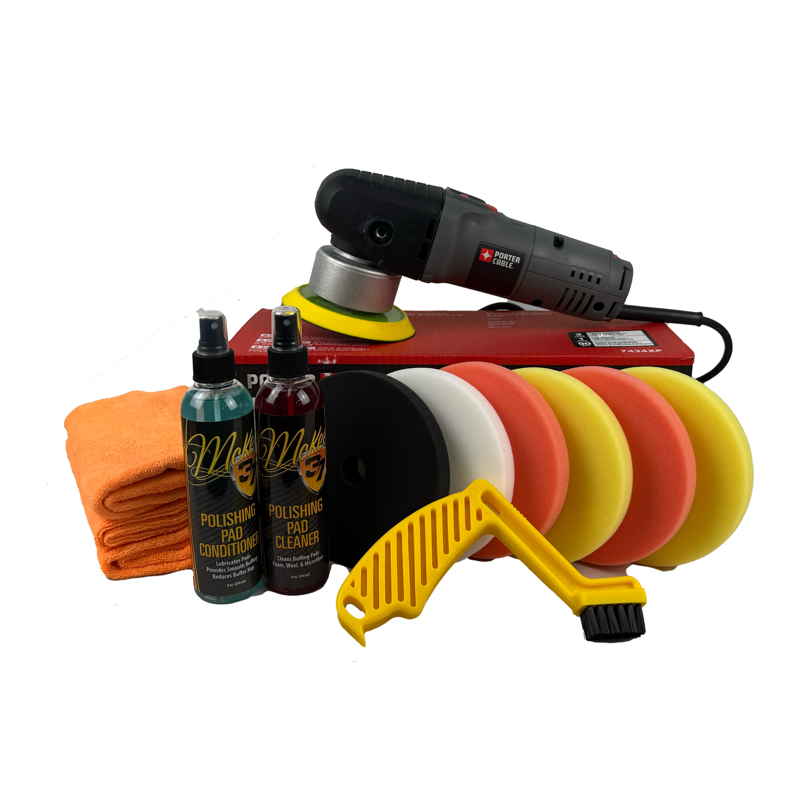 McKee's 37 Porter Cable 7424XP 5.75 Inch Redline Foam Pad Kit Choose Your Pads! + FREE BONUS!