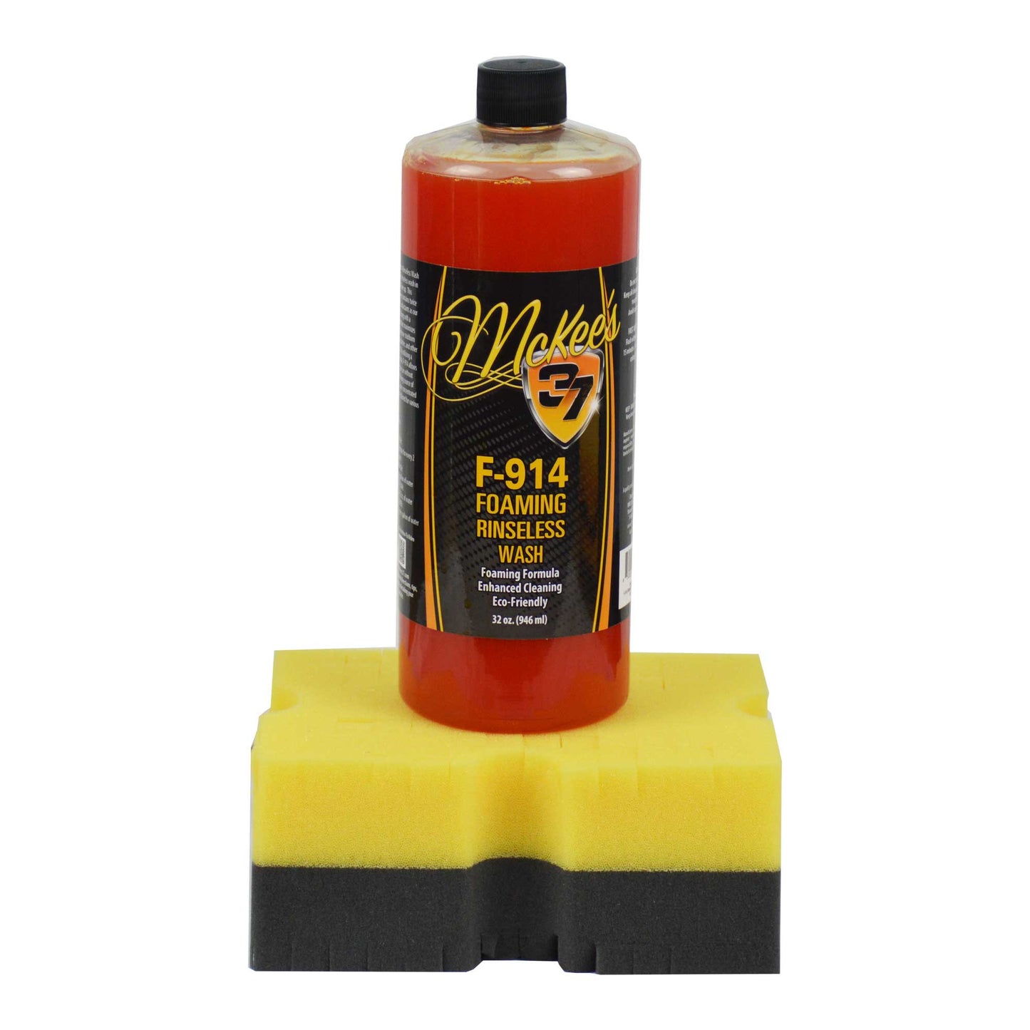 F-914 Foaming Rinseless Wash / Ultimate Big Gold Sponge 2 Pack Special