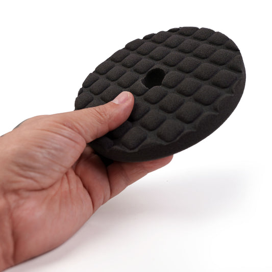 6.75 Inch CCS Waffle BLACK Foam Finishing Pad