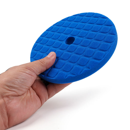 5.75 Inch CCS Waffle BLUE Foam Polishing Pad