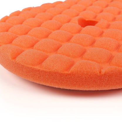 6.75 Inch CCS Waffle ORANGE Heavy Foam Polishing Pad