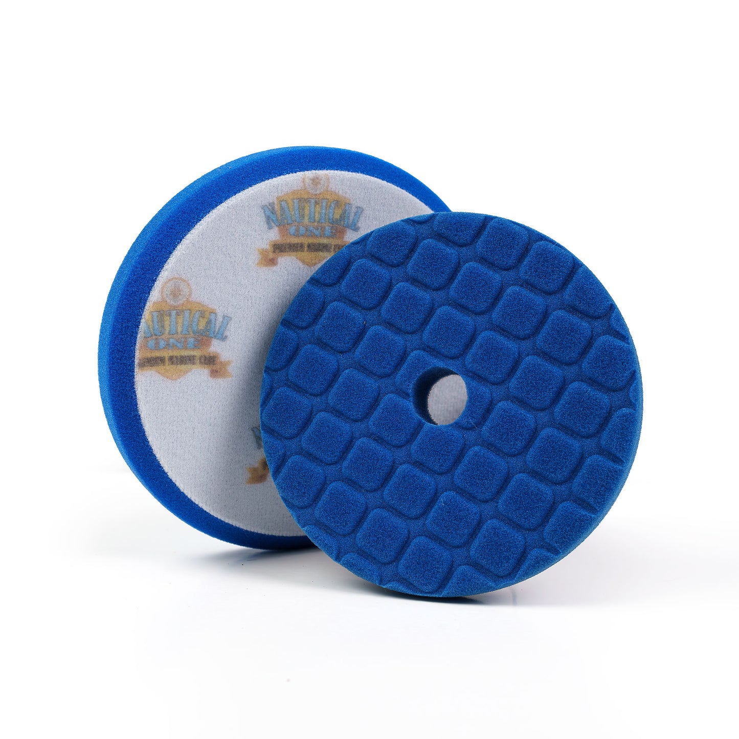 6.75 Inch CCS Waffle BLUE Foam Polishing Pad