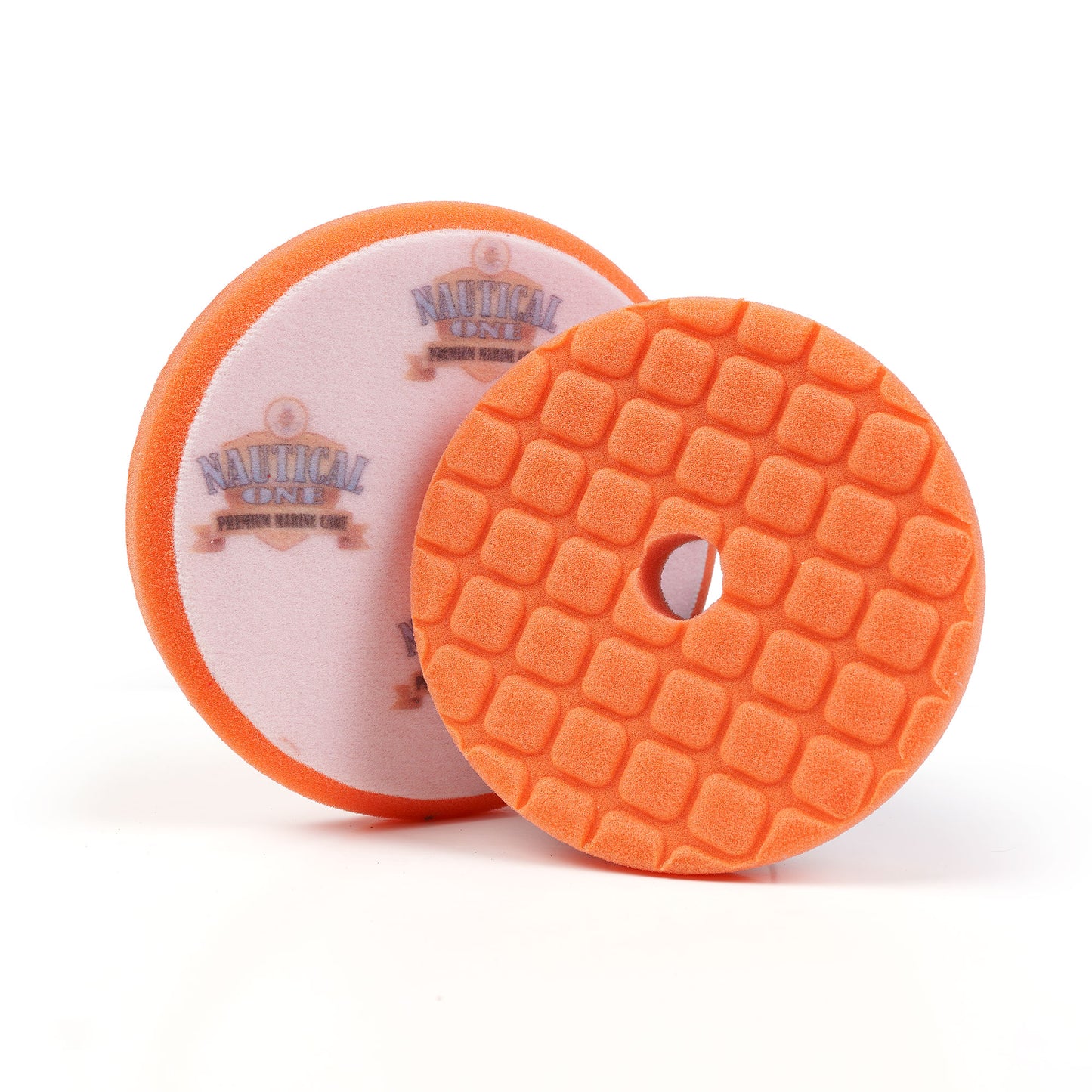 6.75 Inch CCS Waffle ORANGE Heavy Foam Polishing Pad
