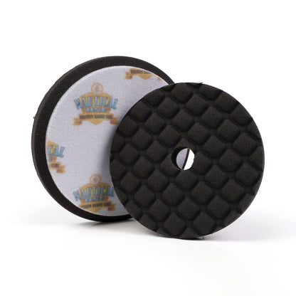 6.75 Inch CCS Waffle BLACK Foam Finishing Pad
