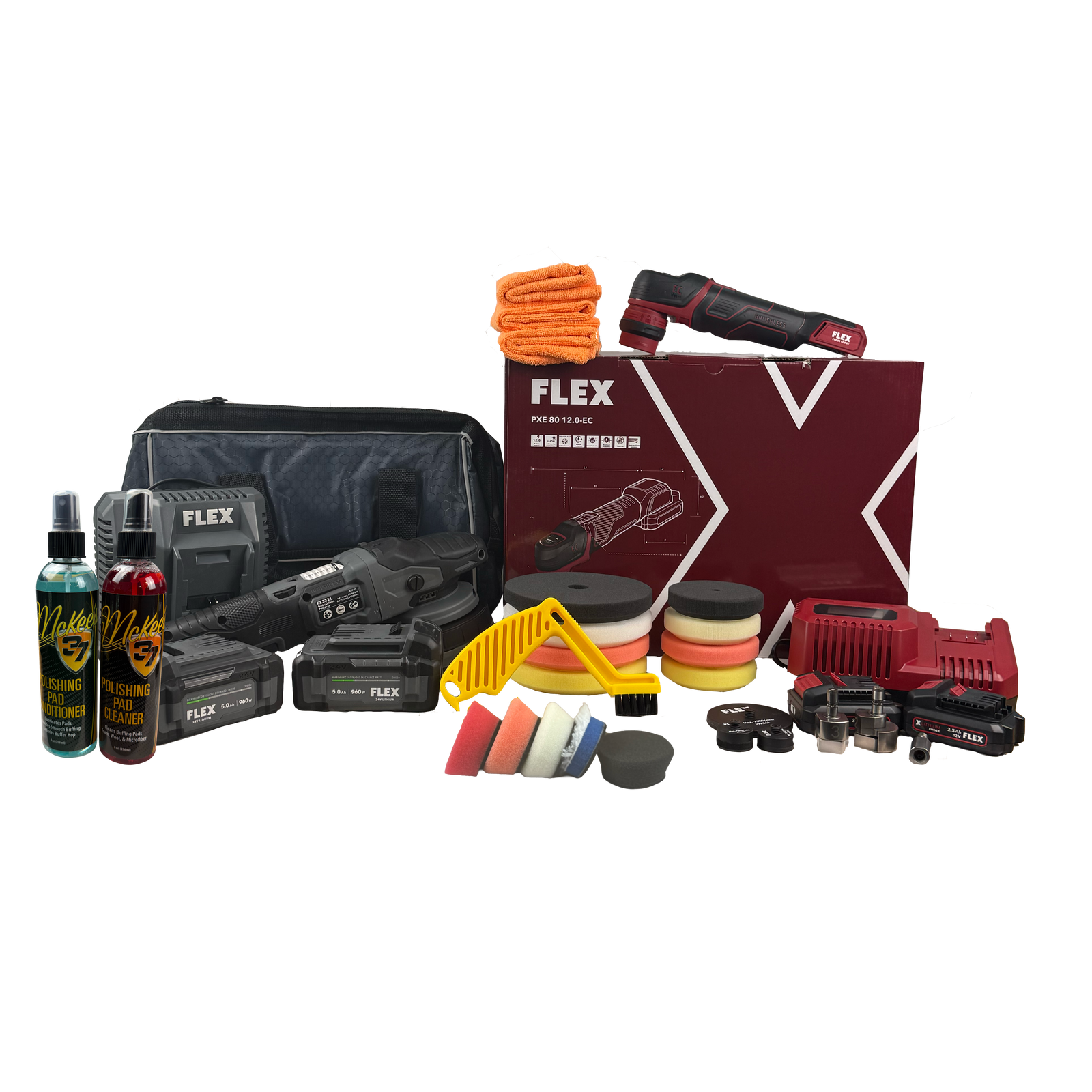 FLEX Cordless Polisher Set – PXE 80 & FLEX-FX3331-2C