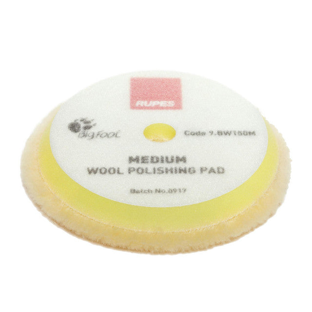 RUPES Medium Yellow Wool Polishing Pad (3 Sizes Available)