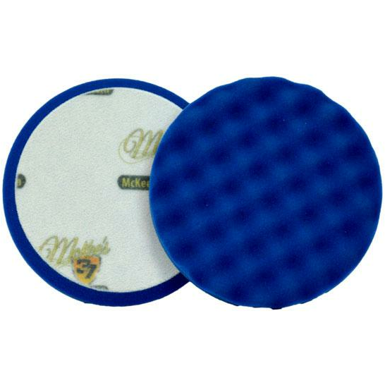 5.75 Inch Cool Wave BLUE Foam Waffle Heavy Polishing Pad