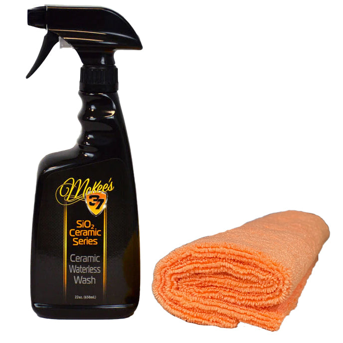 Ceramic Waterless Wash with Orange Towel