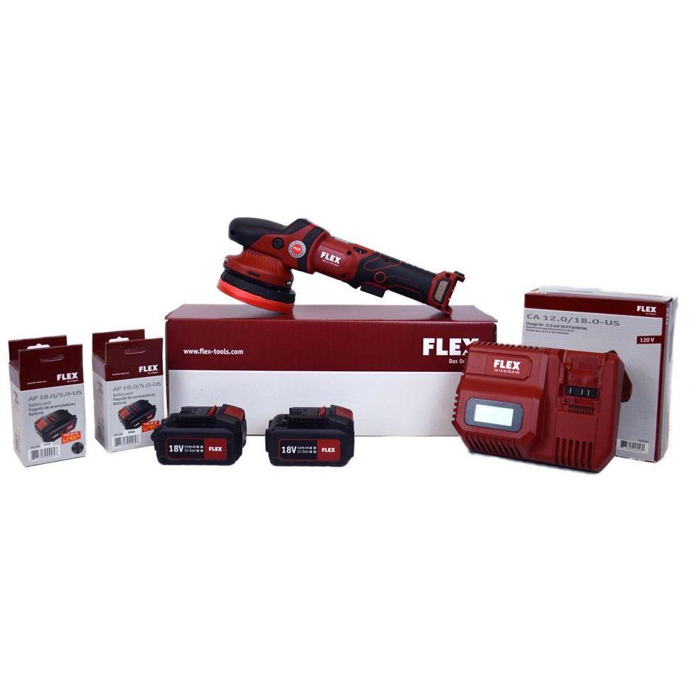 FLEX XFE15 150 Long-Stroke Dual Action Cordless Polisher Set
