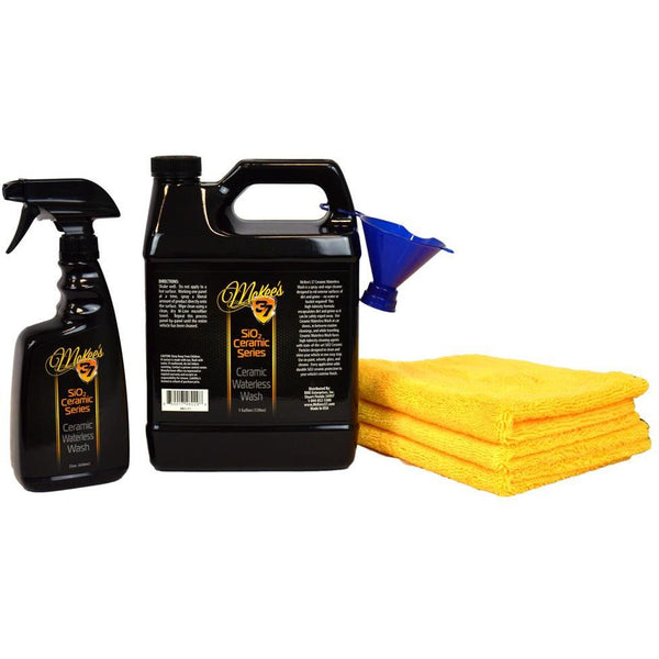 Golden Shine Ceramic Spray Wax and Plush Microfiber Towel Kit
