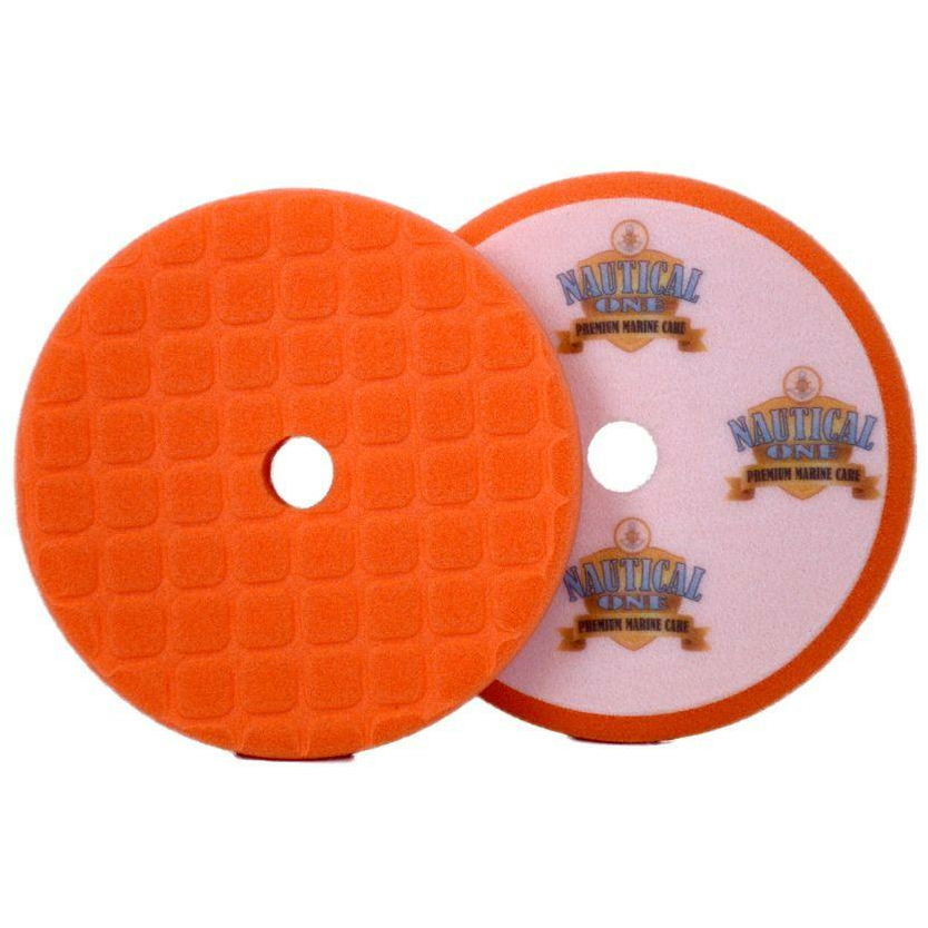 5.75 Inch CCS Waffle ORANGE Heavy Foam Polishing Pad