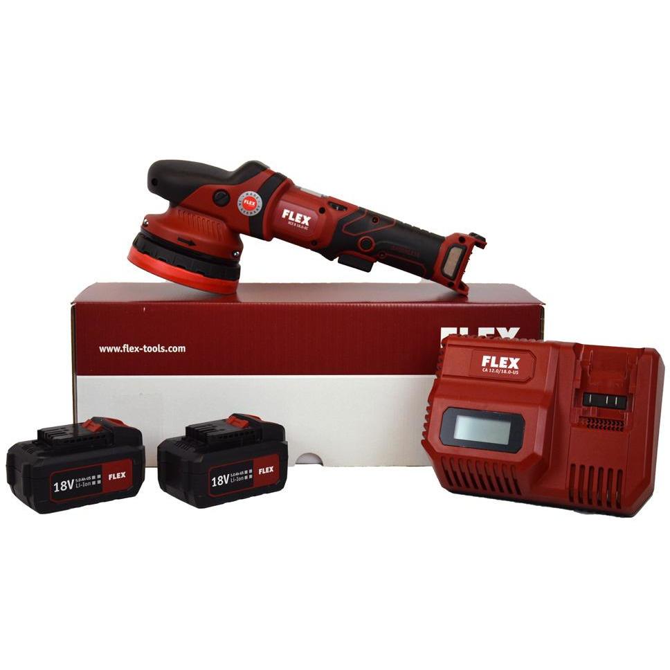 FLEX XCE 8-125 18.0 Dual Action Cordless Polisher Set - FREE BONUS!