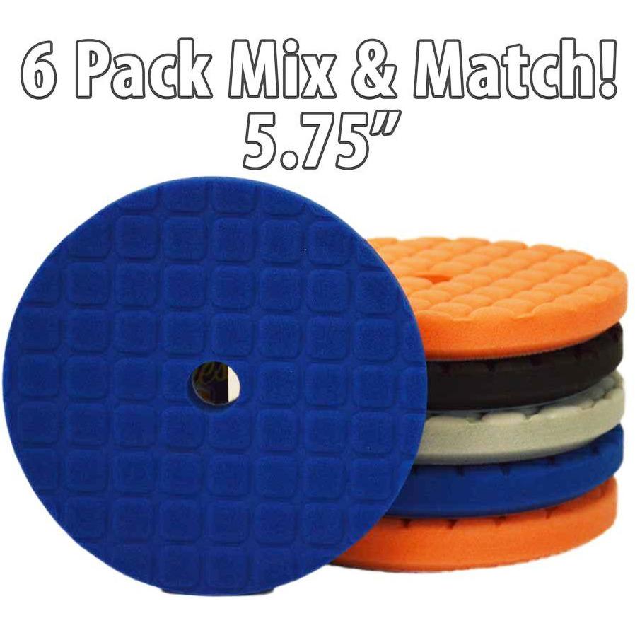 6 Pack 5.75 Inch CCS Waffle Foam Pad System - Mix & Match - FREE BONUS!