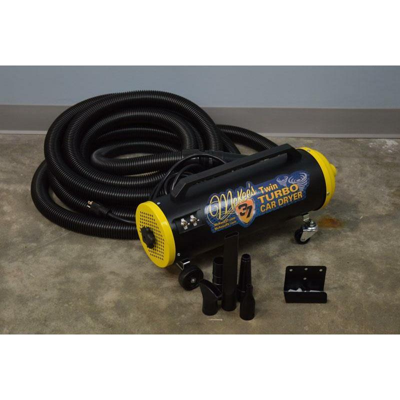 8.0 HP Twin-Turbo Car Dryer with 30 Foot Hose & Wall Mount