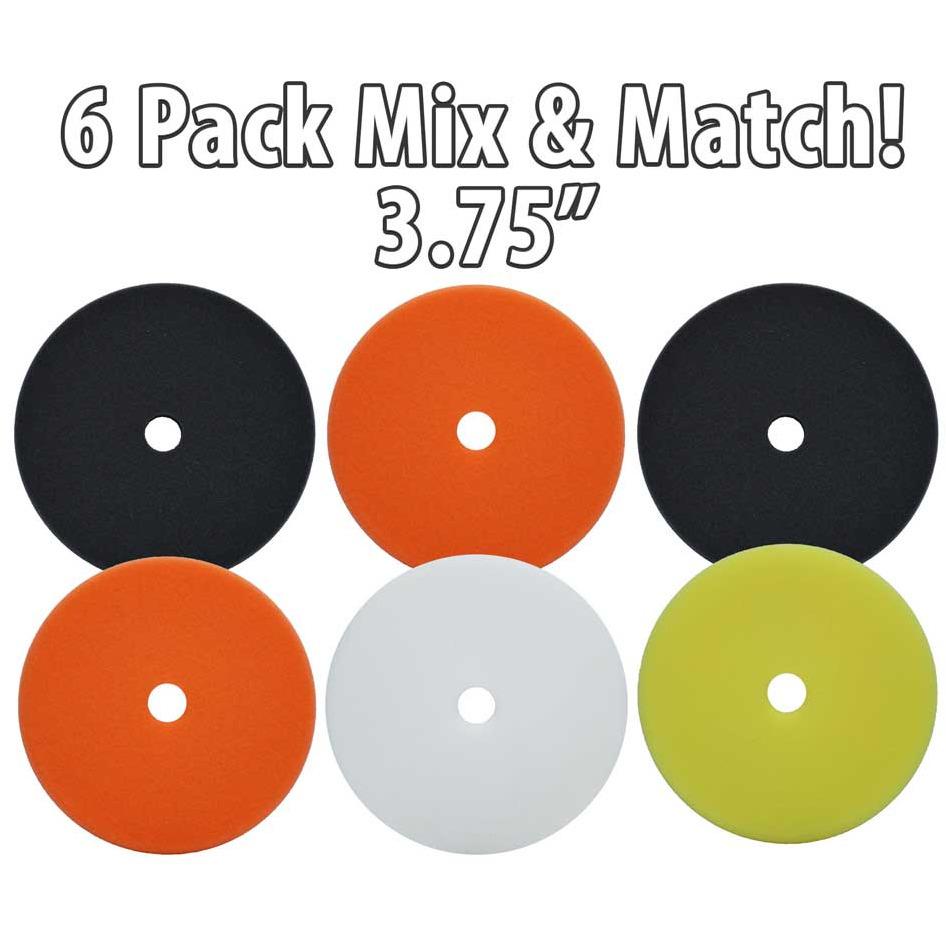 6 Pack 3.75 Inch Redline Foam Buffing Pad Mix &amp; Match - FREE BONUS!